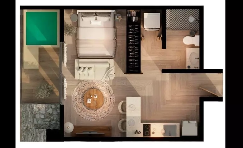 Map 1 Bedroom Tulum Aldea Zama