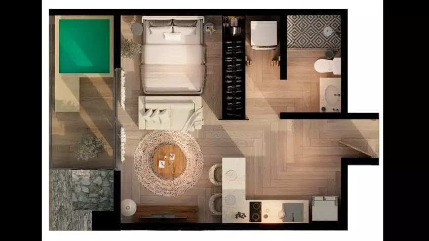 Map 1 Bedroom Tulum Aldea Zama