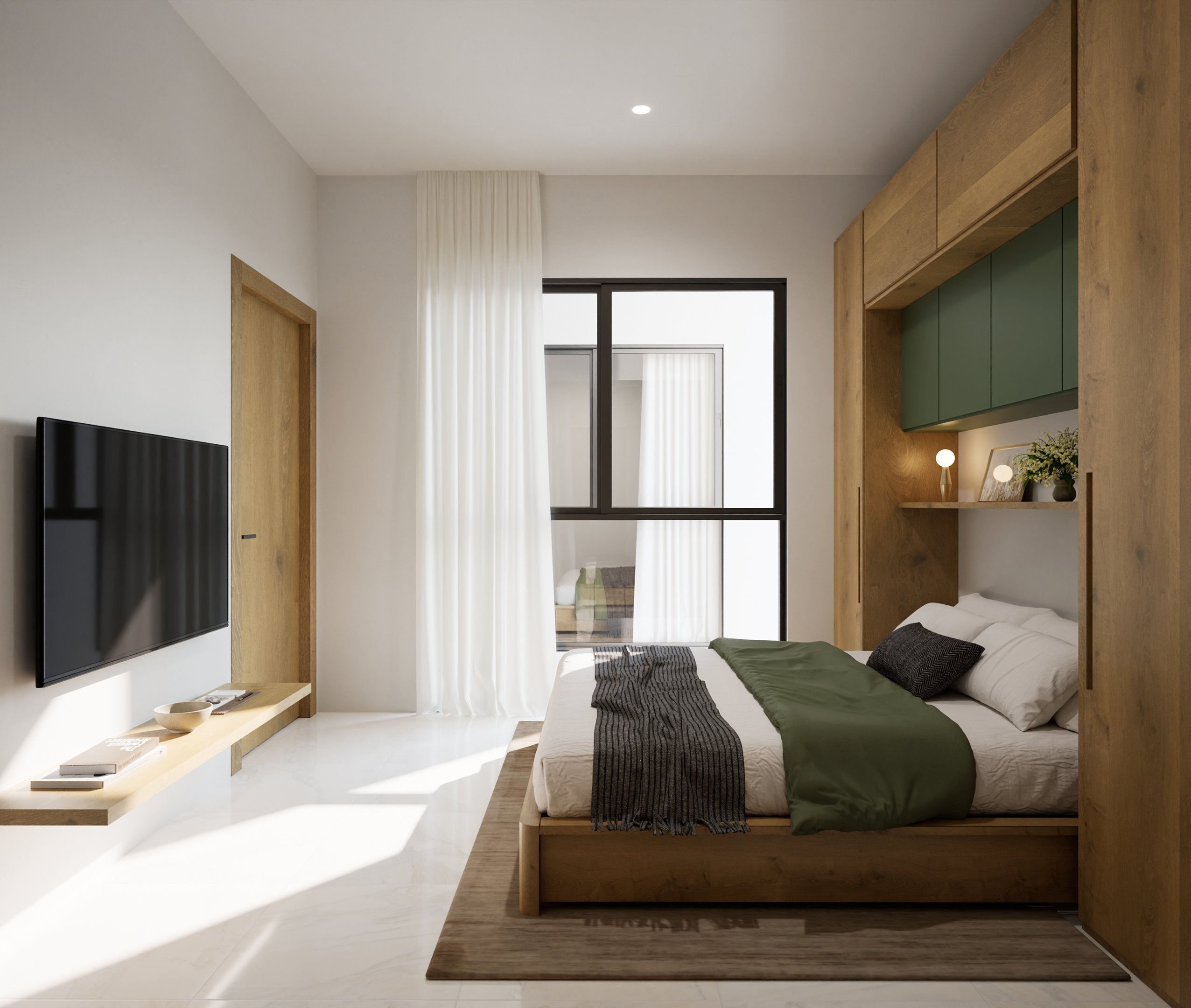 spacipos bedroom lock off apartment ij downtown playa del carmen with bed king size tv and closet