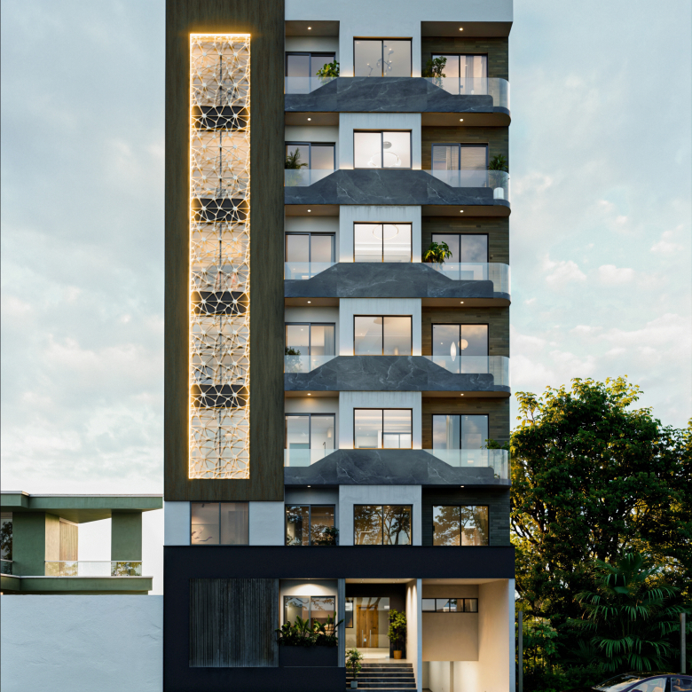 exterior downtown playa del carmen at sunset