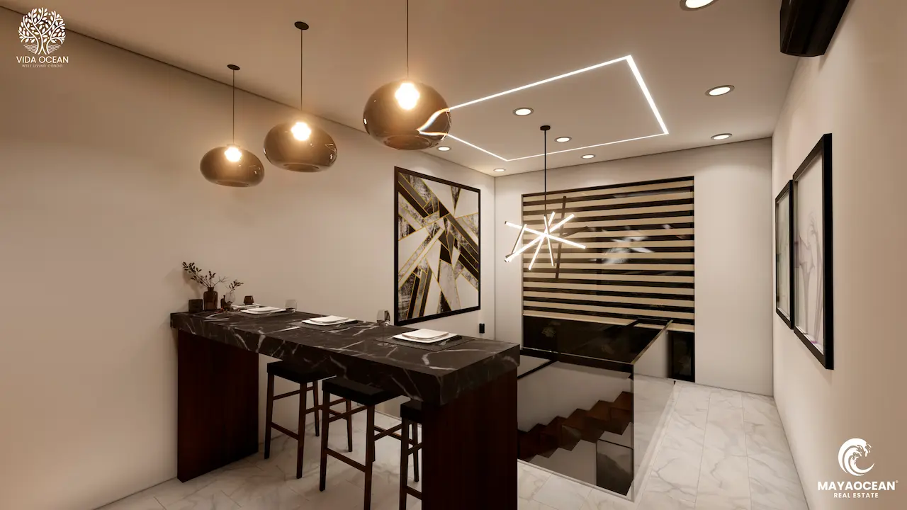 kitchen second floor loft view from behind