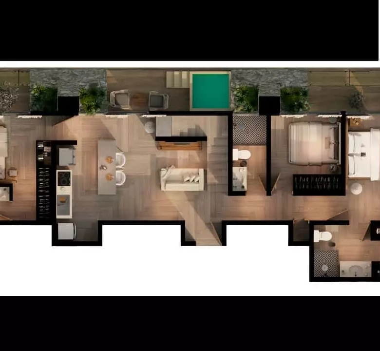 Plan Penthouse Tulum Aldea Zama