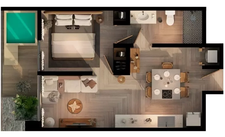 Map Studio Tulum, Aldea zama